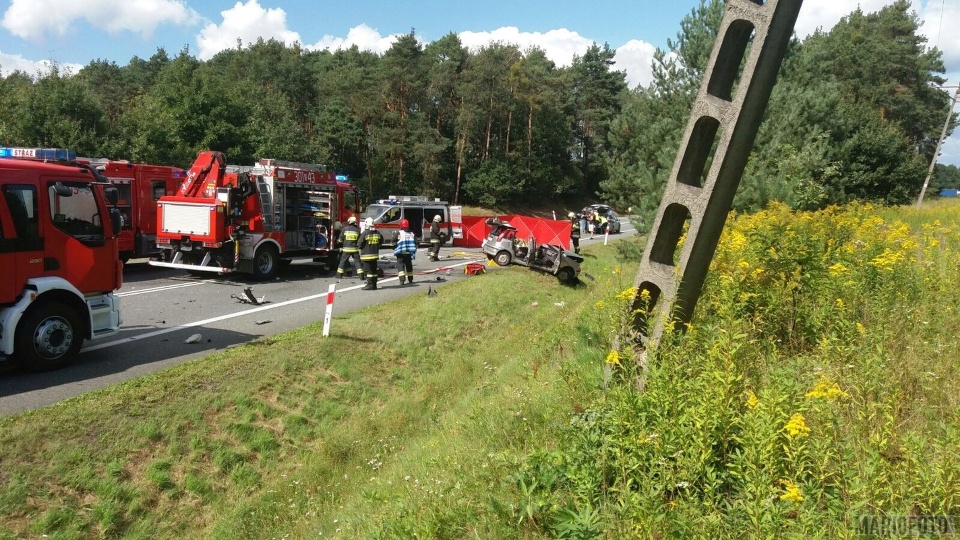 Wypadek koło Osowca [fot. Mariusz Materlik]