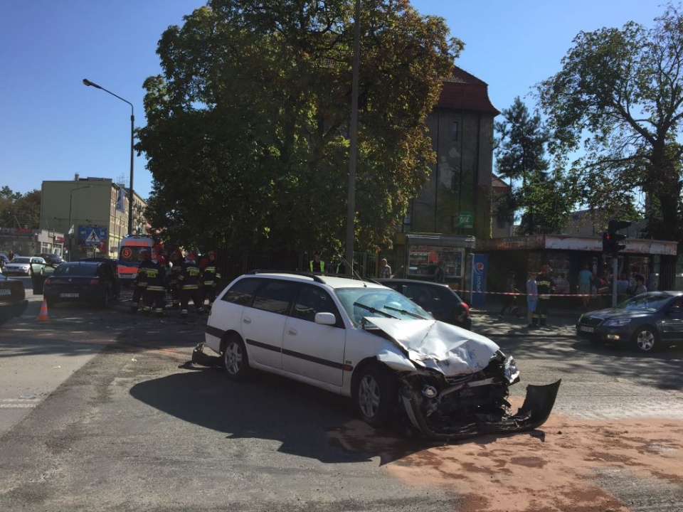 Wypadek w centrum Opola [fot. Barbara Więcek]