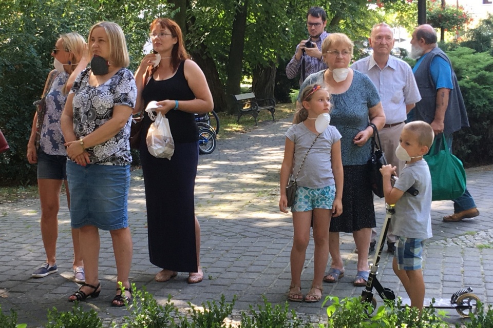 Protest w Kędzierzynie-Koźle przeciw zanieczyszczeniom powietrza [fot. Agnieszka Pospiszyl]
