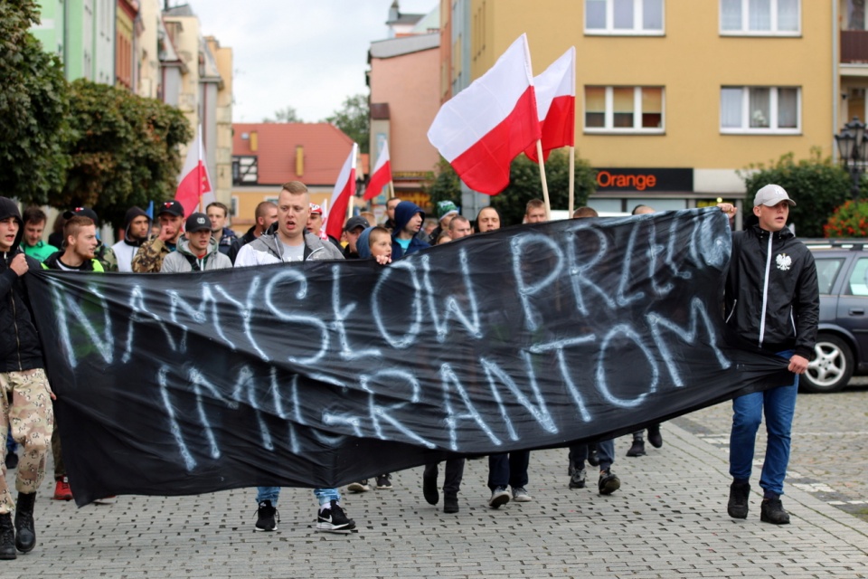 Marsz przeciwko imigrantom [fot. Grzegorz Dzierugo]