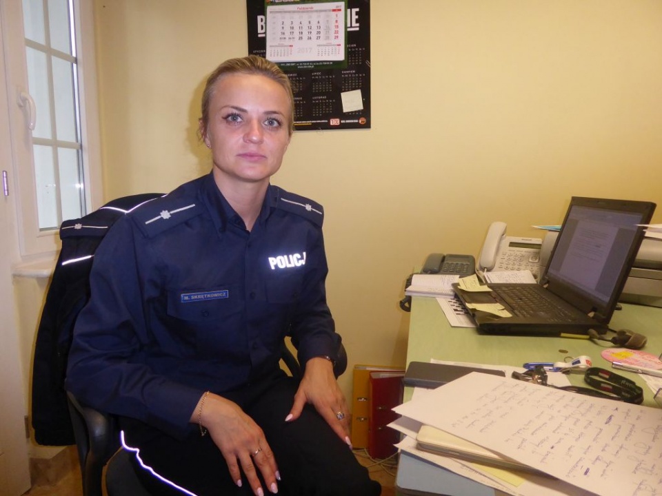 Mł. asp. Magdalena Skrętkowicz z Komendy Powiatowej Policji w Nysie [Fot. Klaudia Pokładek]
