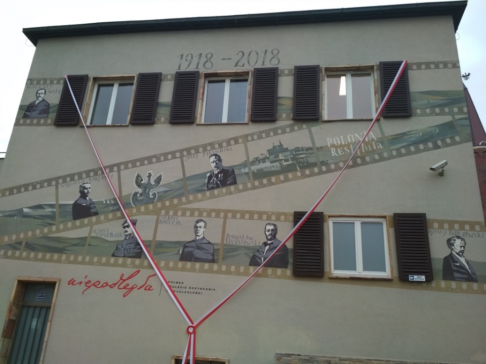 Opole: Narodowcy pytają o Romana Dmowskiego. Nie ma go na muralu niepodległościowym na ul. Piastowskiej [fot. Joanna Matlak]