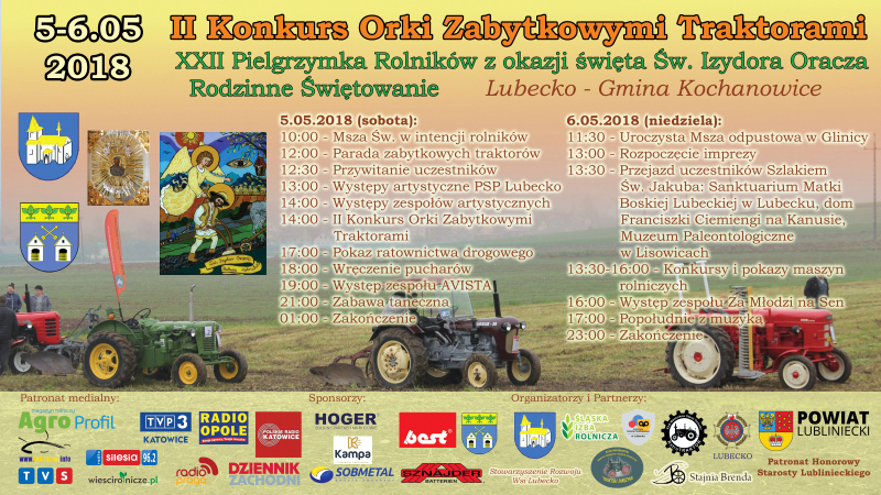 Plakat II Konkursu Orki Zabytkowymi Traktorami