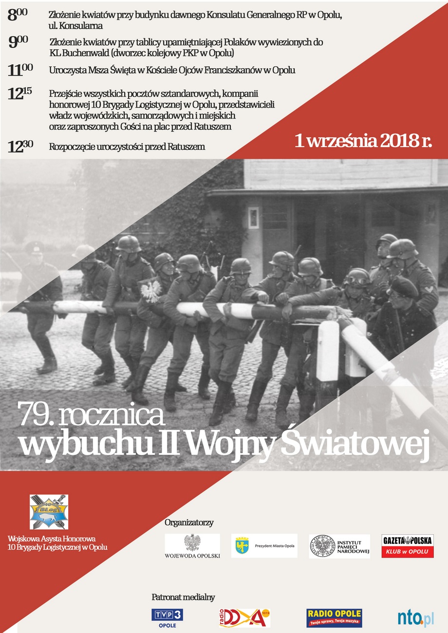 79. rocznica wybuchu II wojny światowej - obchody w Opolu