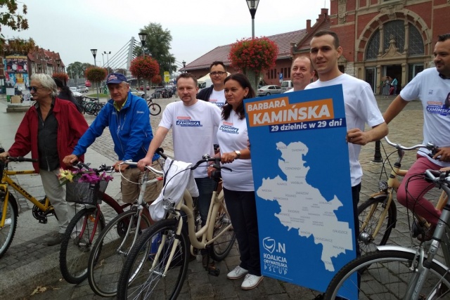 Barbara Kamińska wsiada na rower i rusza w kurs po Opolu. Kandydatka Koalicji Obywatelskiej chce porozmawiać z mieszkańcami