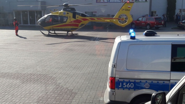 Wypadek przy pracy w Namysłowie. Lądował śmigłowiec LPR