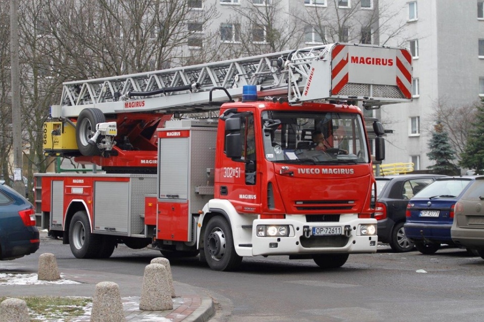 Interwencja strażaków przy ulicy Grota-Roweckiego [fot. Mario]