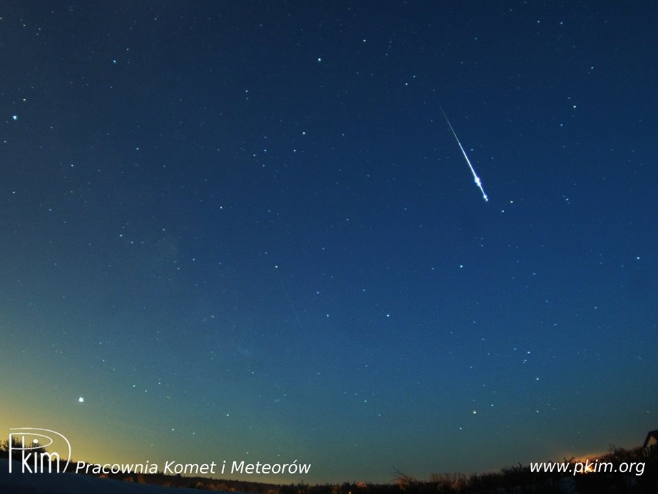 meteor [fot. Pracownia Komet i Meteorów]