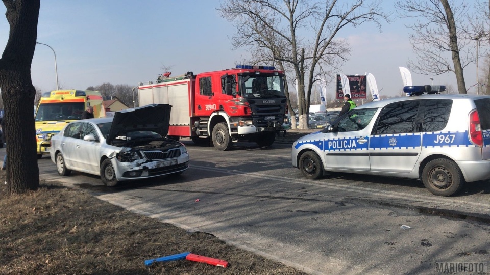 Wypadek w Opolu, ul. Wrocławska [fot. Mario]