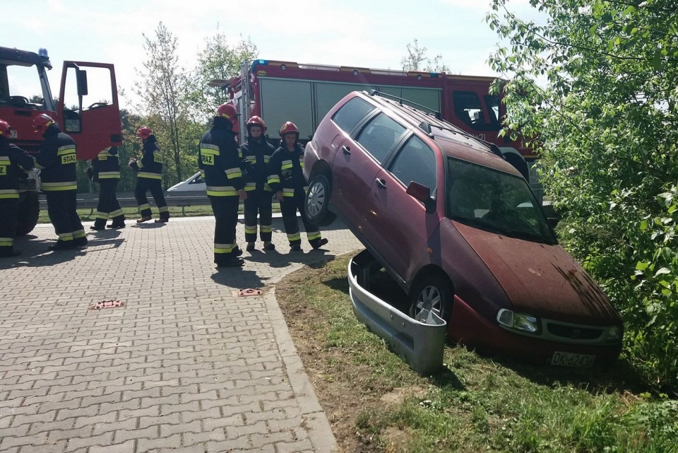 Nietypowy wypadek w Kędzierzynie-Koźlu [fot. Maciej]