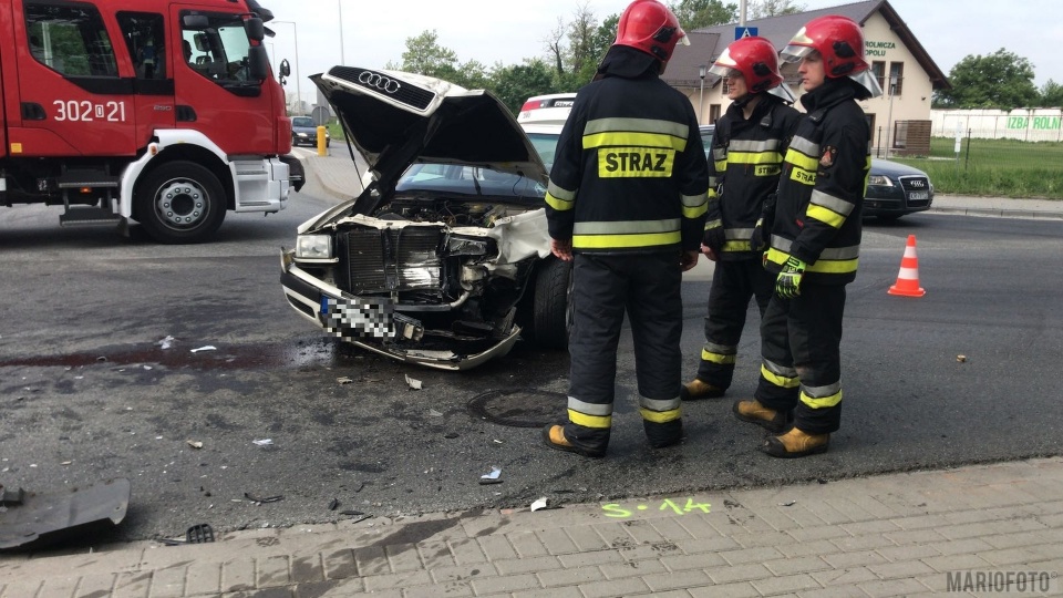 Dwie osoby poszkodowane w wypadku na Partyzanckiej w Opolu [fot. Mario]