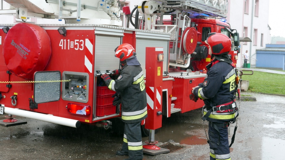 Ćwiczenie przeciw pożarowe w szpitalu w Głubczycach [fot. Mariusz Chałupnik]