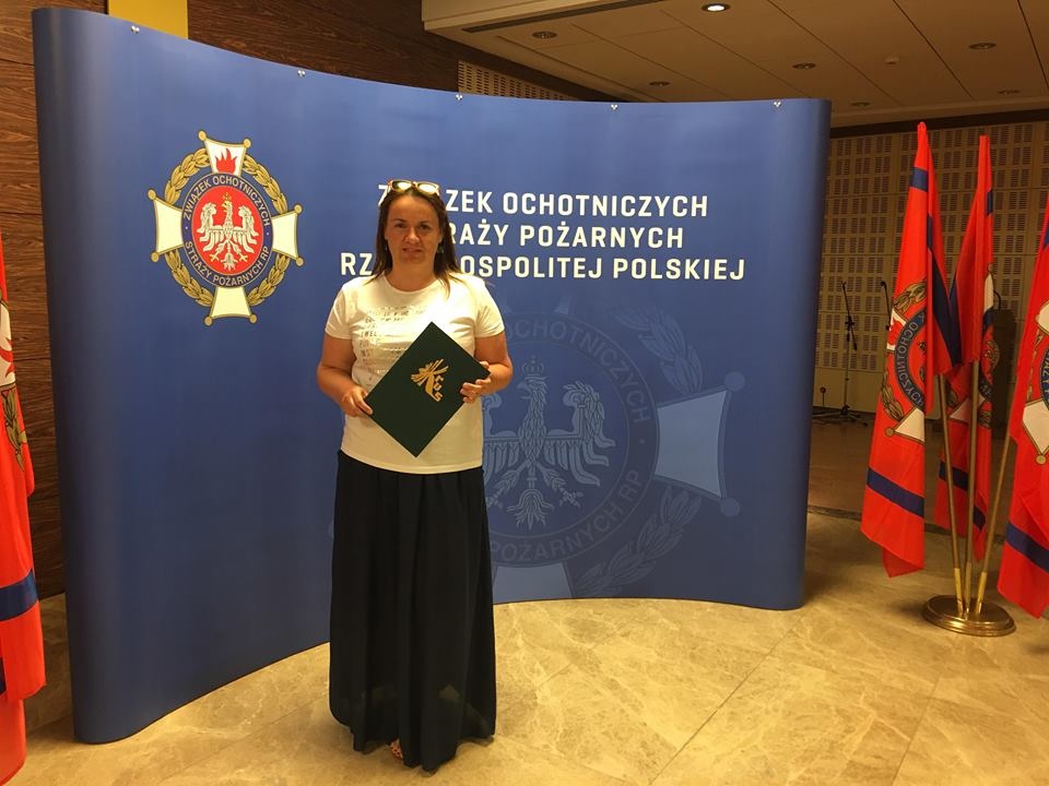Agnieszka Pospiszyl nagrodzona w konkursie „Strażacy Ochotnicy - nie tylko gaszą”