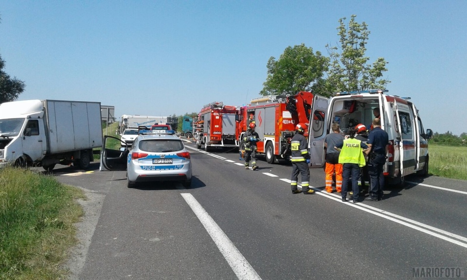 Wypadek motocyklistów koło Brzegu fot. Mario