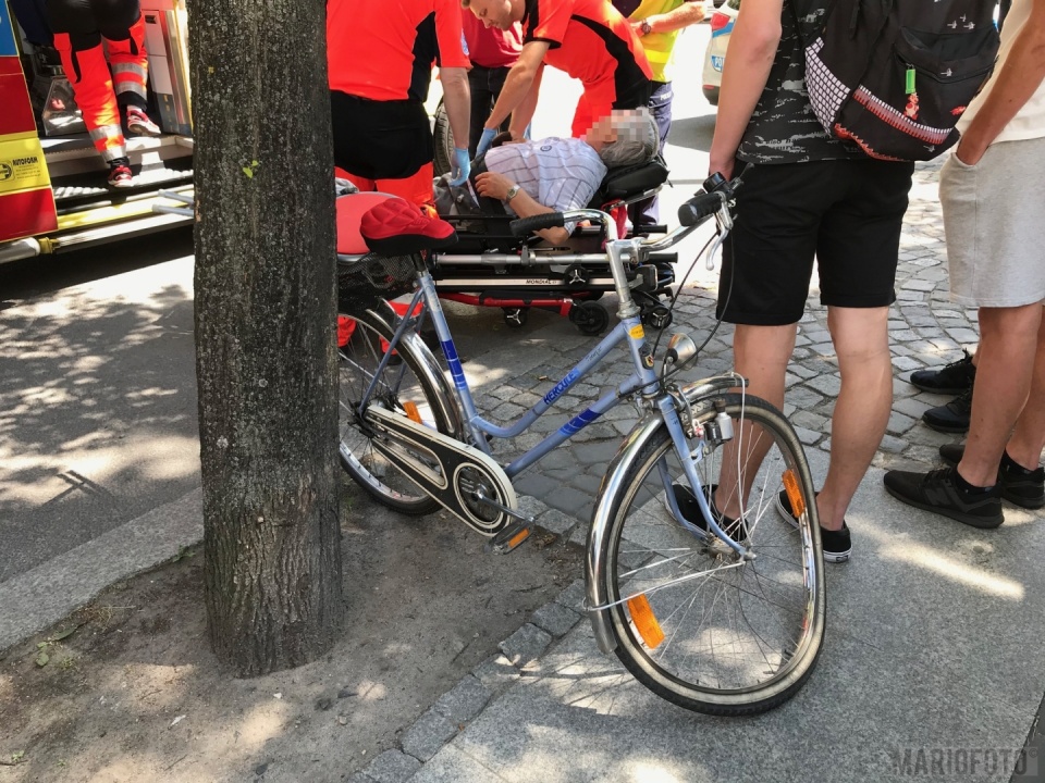 Potrącenie rowerzysty w Opolu. fot. Mario