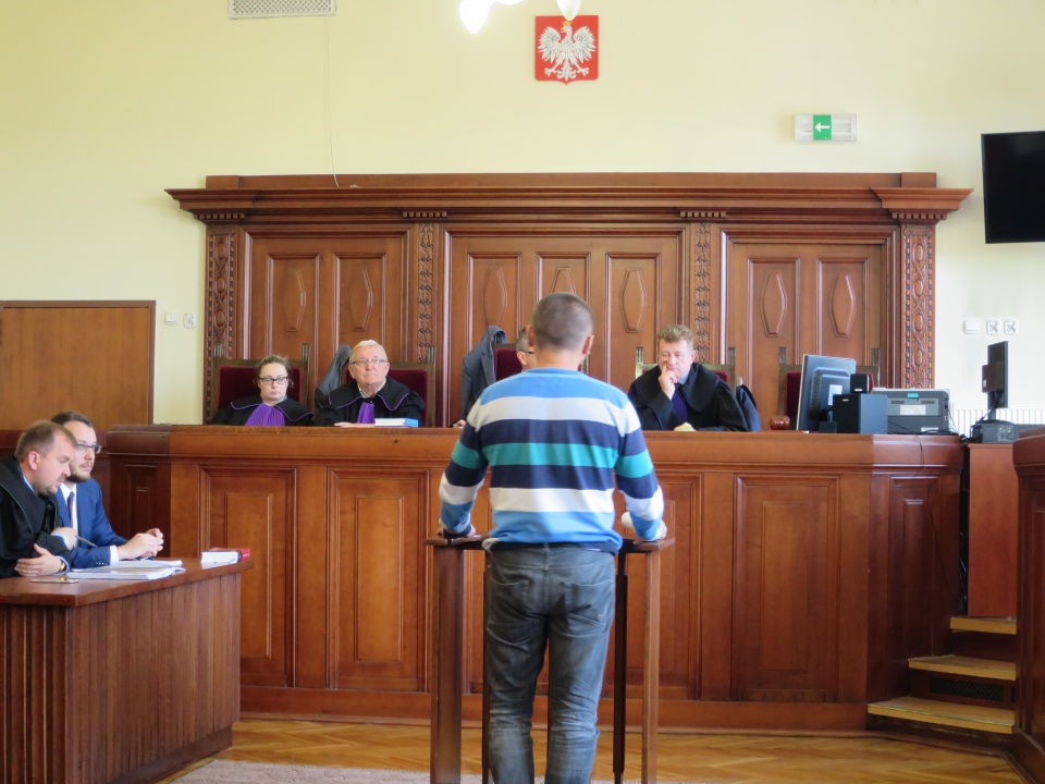 Sąd w Prudniku. Rozprawa w procesie Sebastiana K. [zdj. Jan Poniatyszyn]