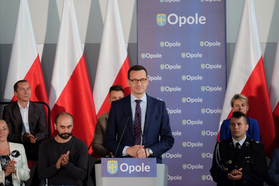 Premier Mateusz Morawiecki w Opolu [fot. Wanda Kownacka].