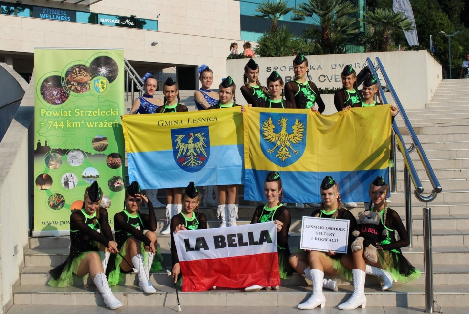 Mażoretki z Leśnicy na mistrzostwach Europy w Chorwacji [fot. archiwum prywatne]