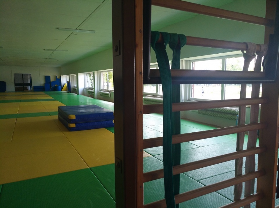 Sala do treningu judo w "Cieplaku" [fot. Katarzyna Doros]