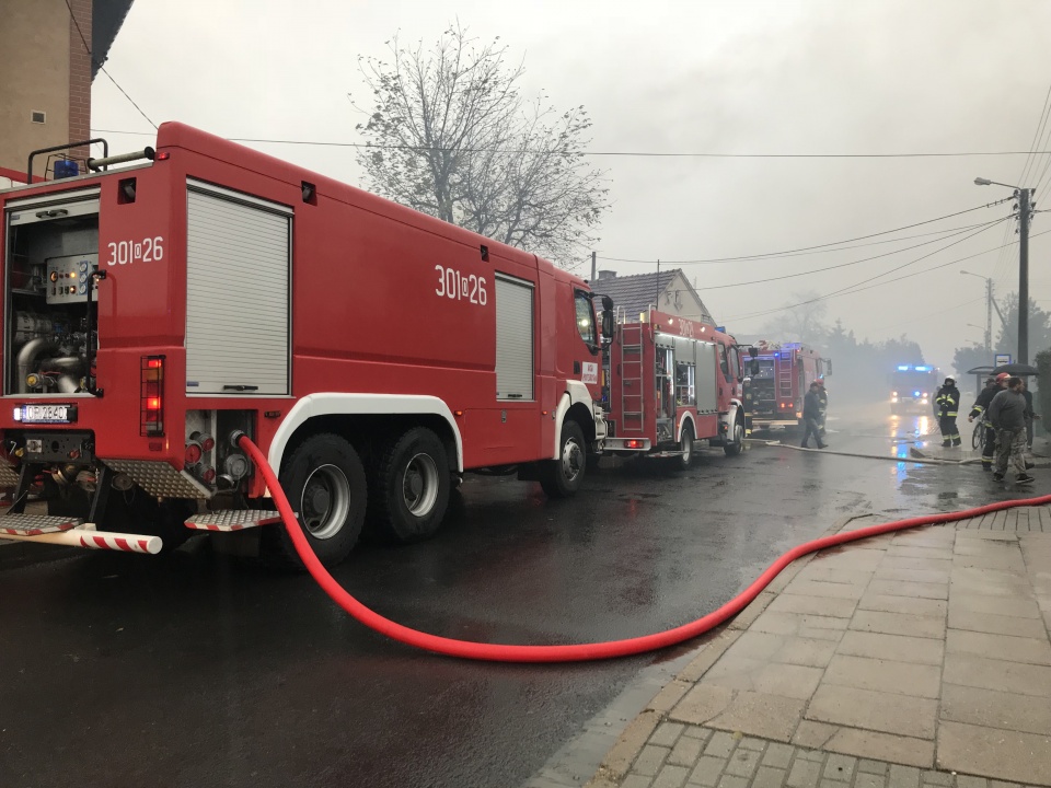 Pożar garażu przy ulicy Gustawa Morcinka w Opolu [fot. Mario]
