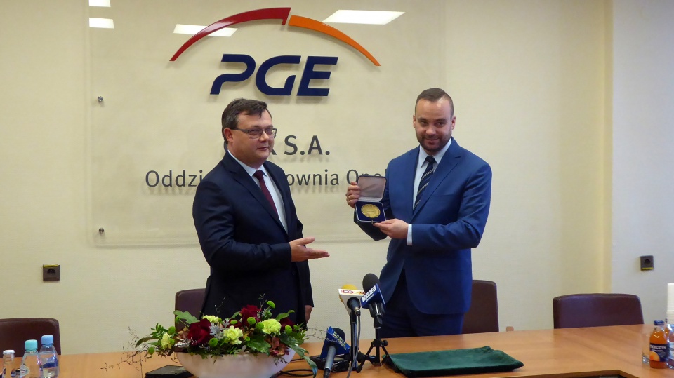 Elektrownia Opole uhonorowała Bartłomieja Stawiarskiego [fot. Ewelina Laxy]