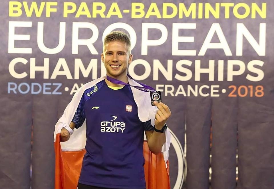 Bartłomiej Mróz z Kędzierzyna-Koźla podwójnym mistrzem Europy [fot. Badminton Europe /Mark Phelan]