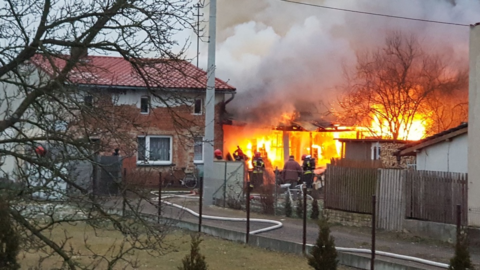 Pożar stolarni w Opolu [fot. Przemysław Nijakowski]