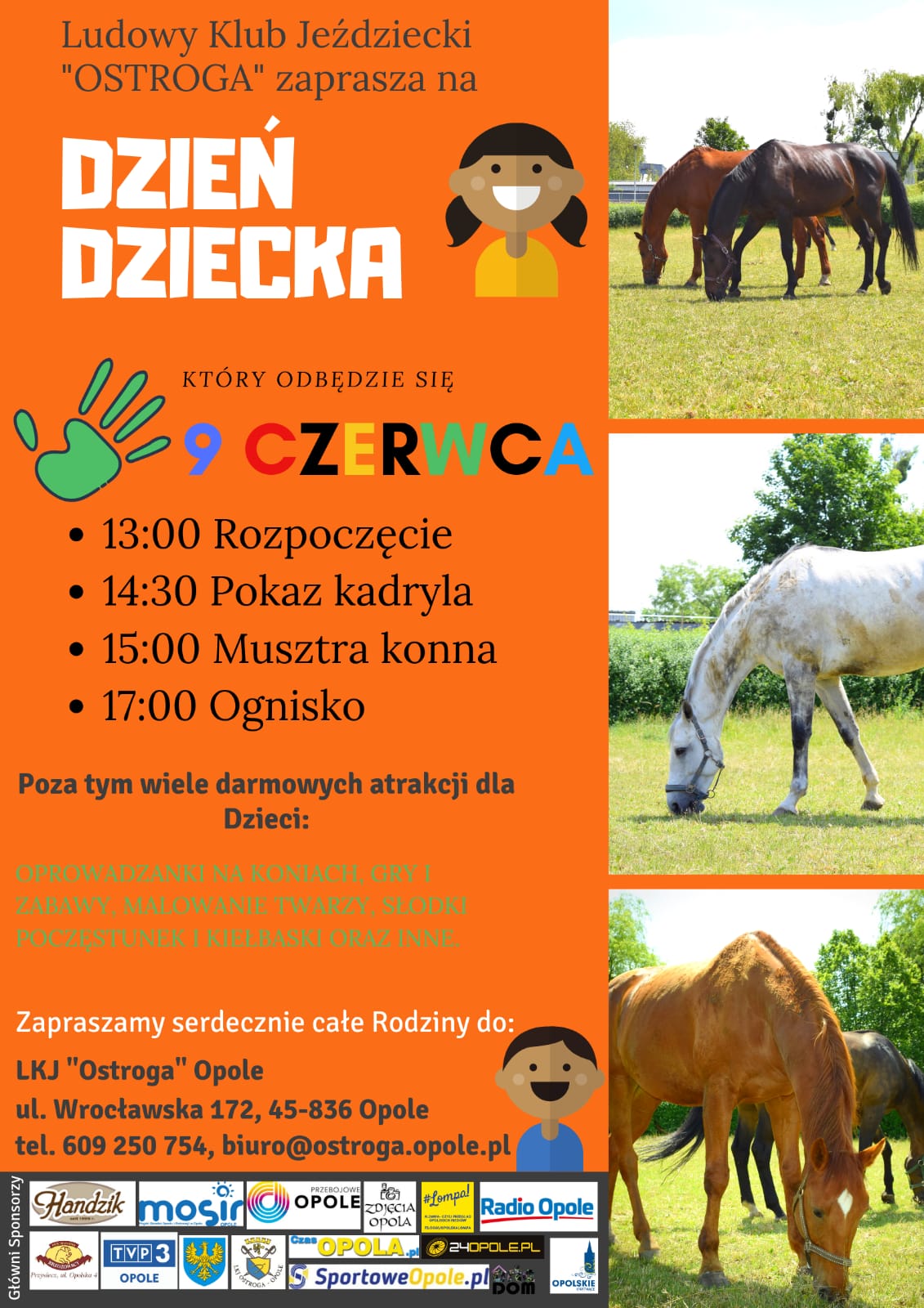 Dzień Dziecka z koniem w LKJ Ostroga Opole już w niedzielę! [materiały organizatora]