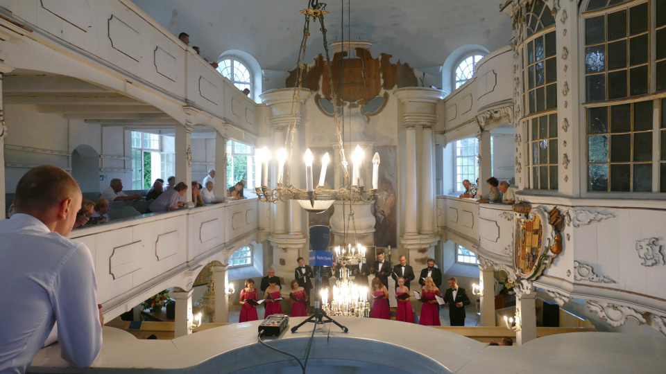 Wnętrza kościoła Księżnej Zofii w Pokoju podczas festiwalu weborowskiego [fot. Małgorzata Ślusarczyk]