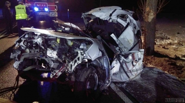 Dwóch młodych mężczyzn zginęło w wypadku na drodze krajowej nr 41 w Wierzbięcicach