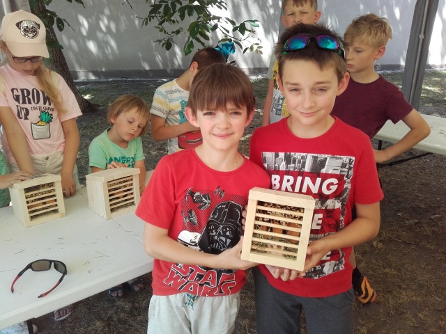 Młodzi opolanie budowali ekologiczne hotele dla pszczół
