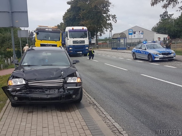 Wypadek na DK 45 w Bierdzanach