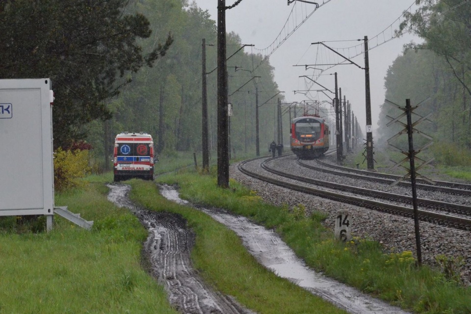 Za stacją Dziergowice doszło do śmiertelnego potrącenia mężczyzny przez pociąg [fot. A. Pospiszyl]