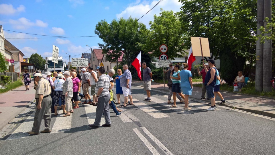 Protest w Lubszy na DK 39 foto: Daniel Klimczak