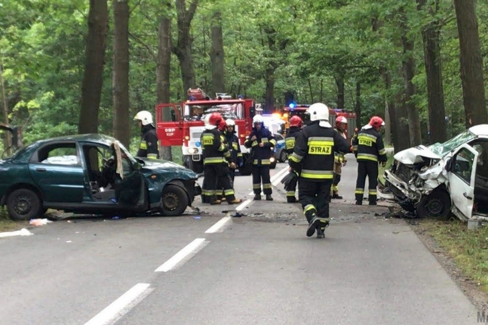 Wypadek koło Murowa foto: Mario