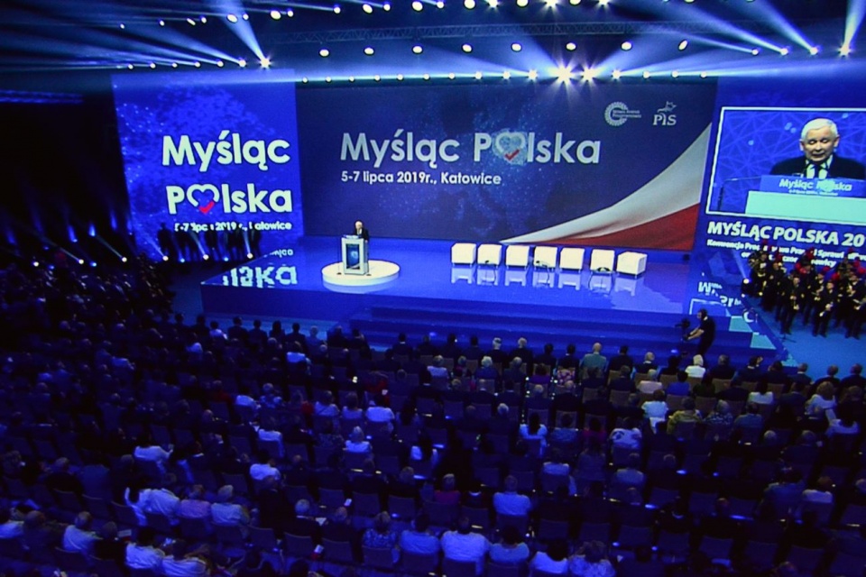 Zakończył się 3. dzień konwencji PiS oraz Zjednoczonej Prawicy "Myśląc Polska" w Katowicach [fot. Daniel Klimczak]