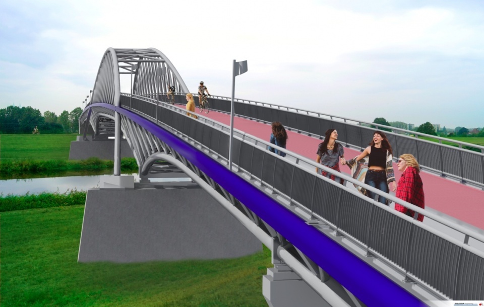 W przyszłym tygodniu rusza budowa kładki pieszo-rowerowej nad Kanałem Ulgi w Opolu. Będą niewielkie zmiany w ruchu [mat. prasowe UM Opola]