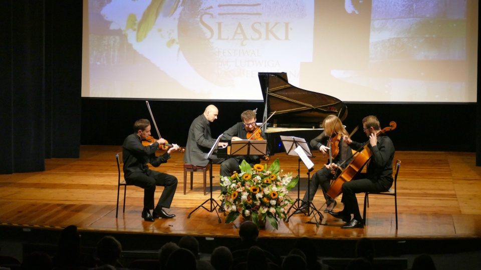Wojciec Waleczek i AUKSO Quartet na festiwalu beethovenowskim w Głogówku © [fot. Małgorzata Ślusarczyk]