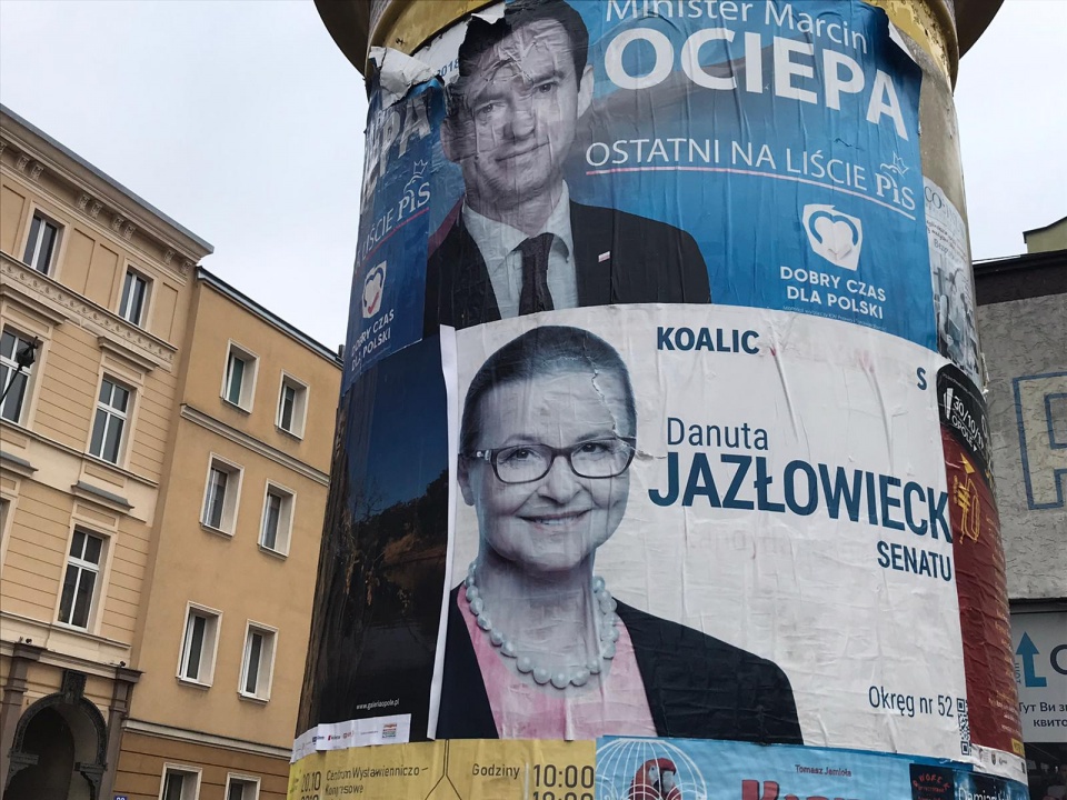 Plakaty wyborcze w Opolu [fot.M.Matuszkiewicz]