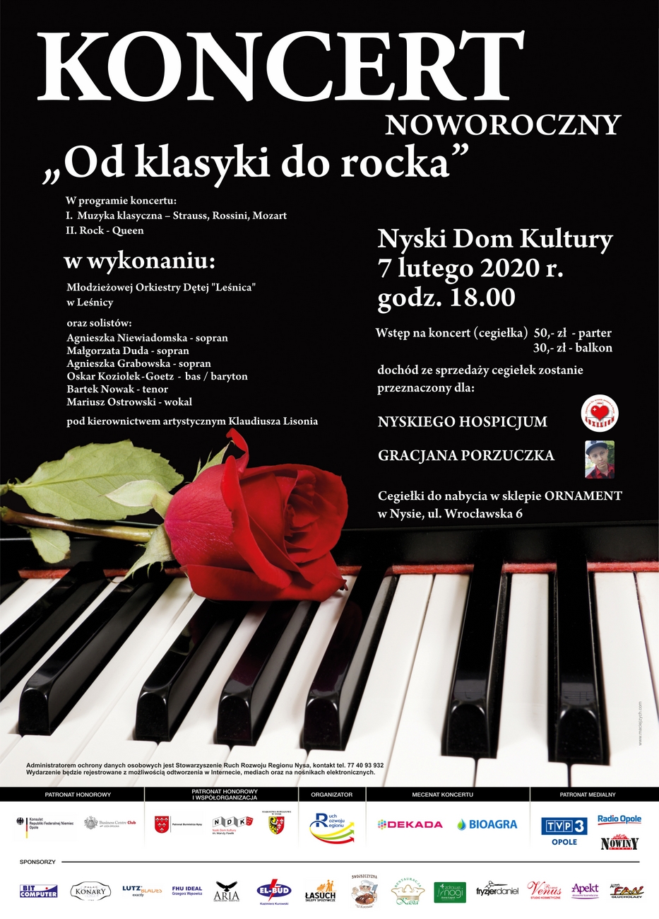 Charytatywny koncert noworoczny „Od klasyki do rocka” w Nysie już w piątek! [materiały organizatora]