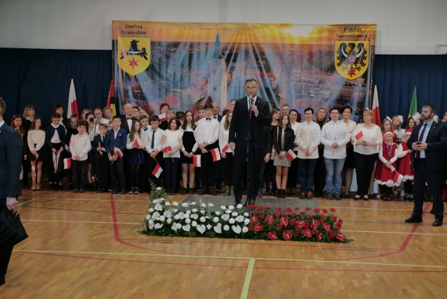 Prezydent Andrzej Duda w Namysłowie. To jego pierwsza wizyta w tym mieście jako głowy państwa