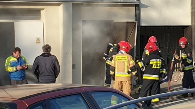 Zapalił się transformator w budynku Filharmonii Opolskiej. Usuwanie awarii potrwa do rana