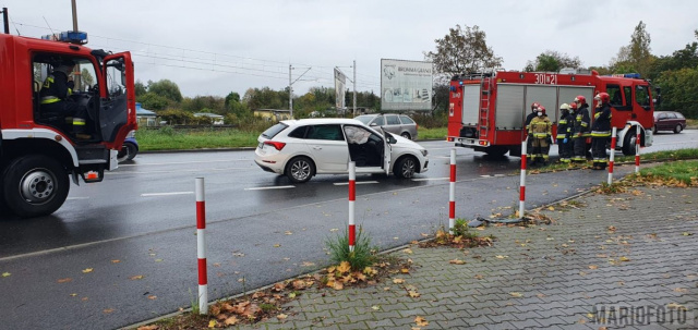 Opole: zderzenie osobówki z samochodem ciężarowym na Marka z Jemielnicy