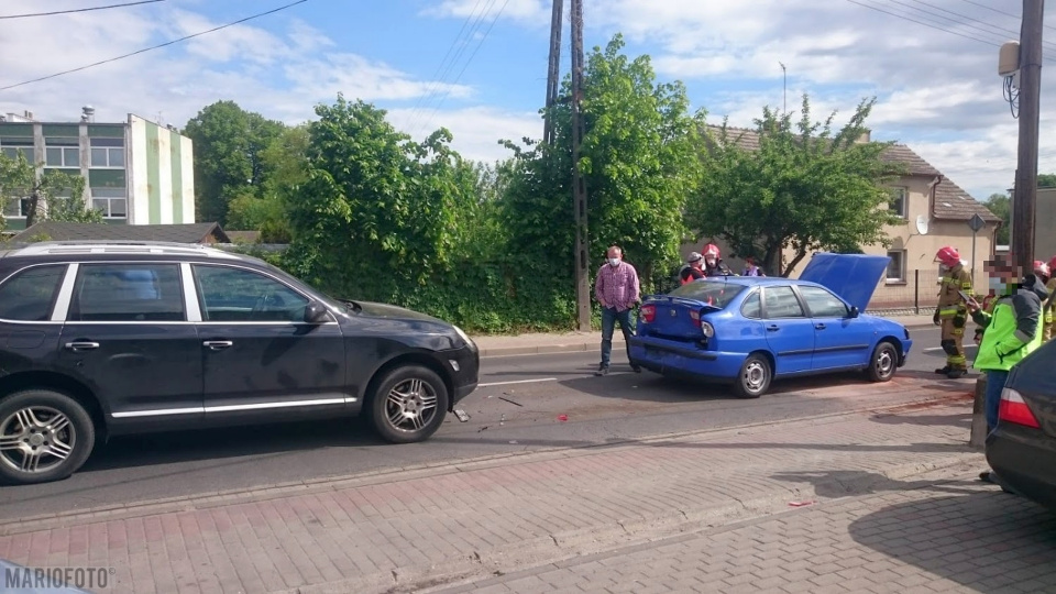 Wypadek w Opolu Czarnowąsach. [fot.Mario]