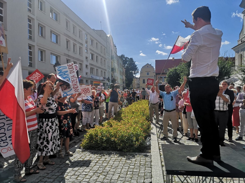 Wiec poparcia Andrzeja Dudy w Kluczborku [fot. Katarzyna Doros]
