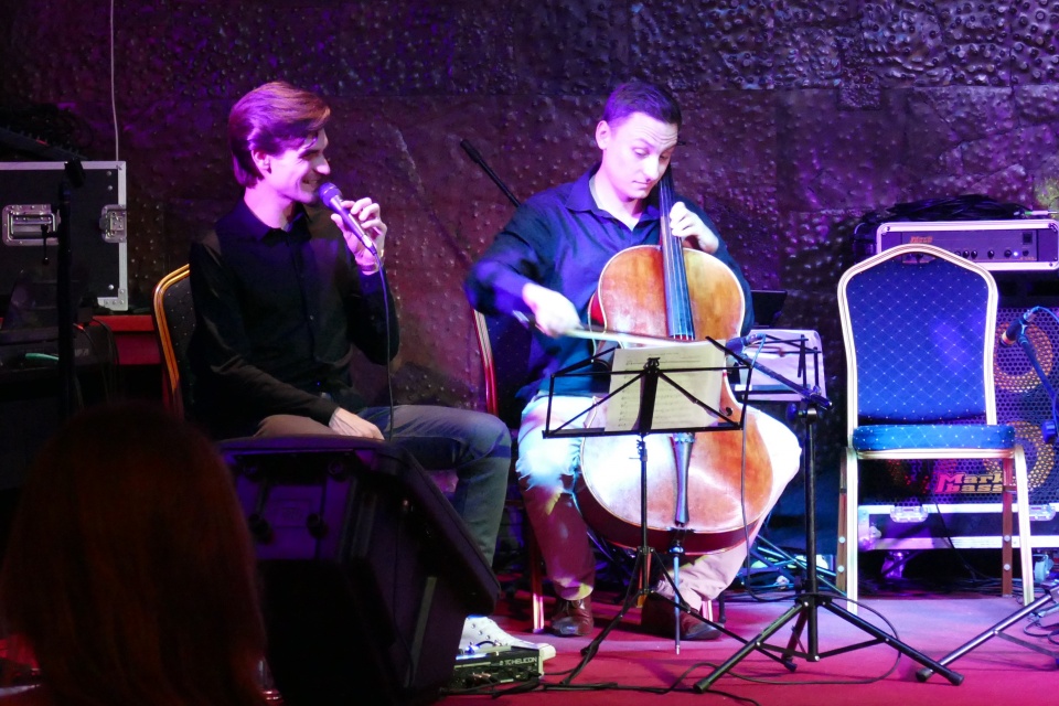 Wojciech Myrczek i Tomasz Daroch z Polish Cello Quartet podczas koncertu w 2018 roku © [fot. Małgorzata Ślusarczyk]