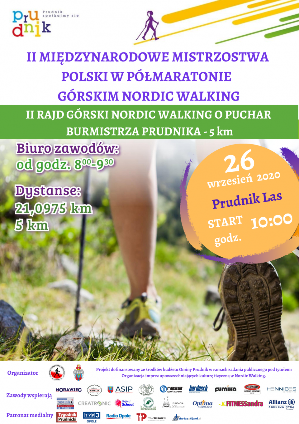 Międzynarodowe Mistrzostwa Polski w Półmaratonie Górskim Nordic Walking i II Rajd Górski o Puchar Burmistrza Prudnika Nordic Walking