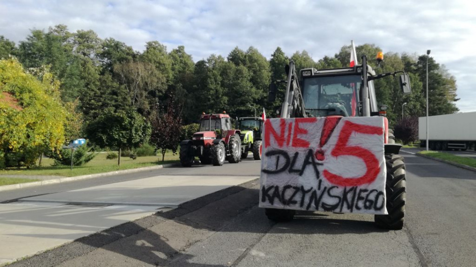 Protest rolników w rejonie Osowca przy DK 45 [fot.P.Wójtowicz]
