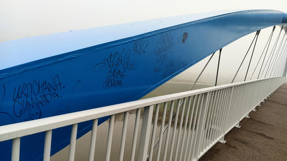 Zniszczony most imienia Joachima Halupczoka w Opolu [fot.MZD Opole]