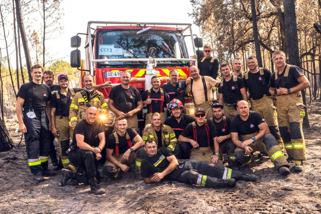 Polscy strażacy zakończyli misję na południu Francji. Między innymi opolscy mundurowi pomagali gasić wielki pożar lasu